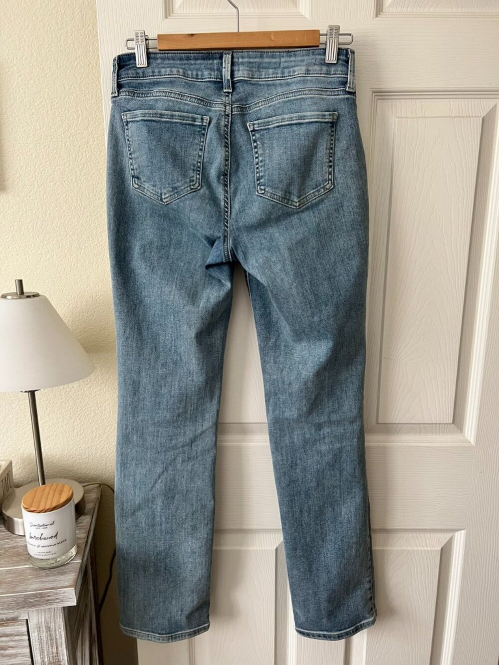 NYDJ Straight Leg Jeans in Light Wash Blue - Picture 8 of 12